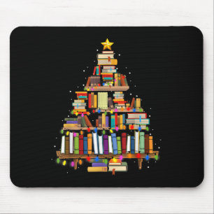 Alfombrilla De Ratón Libro Árbol de Navidad enciende lectura biblioteca