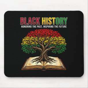 Alfombrilla De Ratón Libro del árbol de la historia negra en honor al p