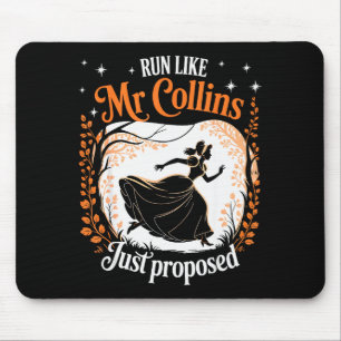Alfombrilla De Ratón Libro Divertido Meme Corre Como Si Mr Collins Acab