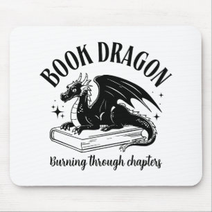 Alfombrilla De Ratón Libro Dragón Fantasía Lectora Dicho Librero