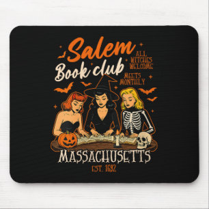 Alfombrilla De Ratón Libro femenino de Halloween leyendo club de libros