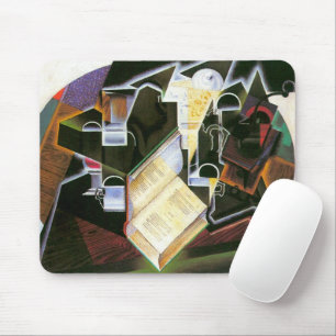 Alfombrilla De Ratón Libro, pipa y gafas, Juan Gris, Cubismo vintage