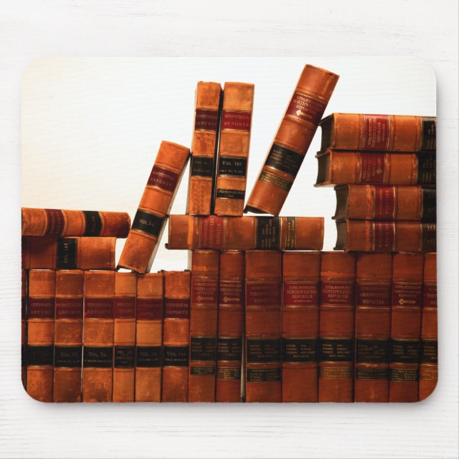 Alfombrilla De Ratón Libros de cuero antiguo (Frente)