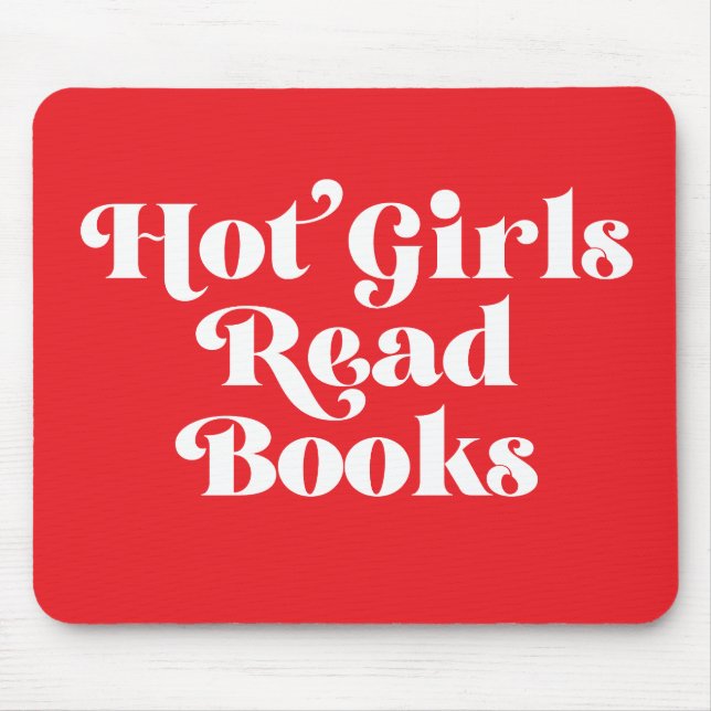 Alfombrilla De Ratón Libros de lectura de Chicas calientes (Frente)