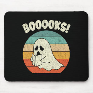 Alfombrilla De Ratón Libros Fantasma Halloween Vintage Teachbook Libra