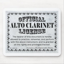 Alfombrilla De Ratón Licencia Alto Clarinet