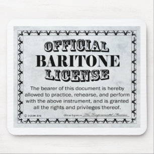Alfombrilla De Ratón Licencia Baritone