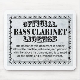 Alfombrilla De Ratón Licencia Bass Clarinet