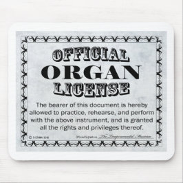 Alfombrilla De Ratón Licencia de órganos