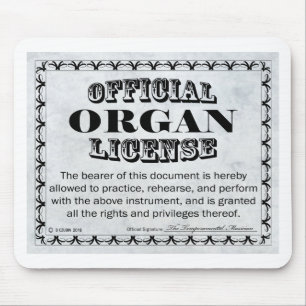 Alfombrilla De Ratón Licencia de órganos