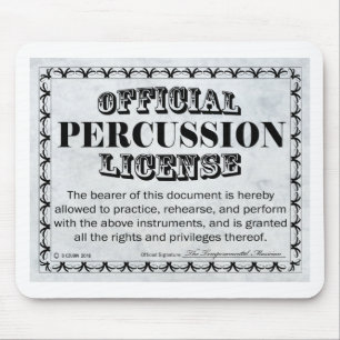 Alfombrilla De Ratón Licencia de Percusación