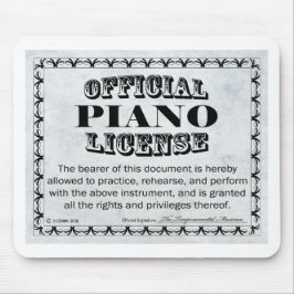 Alfombrilla De Ratón Licencia de piano