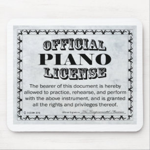 Alfombrilla De Ratón Licencia de piano