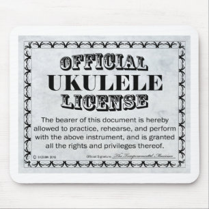 Alfombrilla De Ratón Licencia de Ukulele