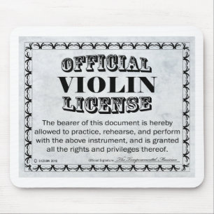 Alfombrilla De Ratón Licencia de violín