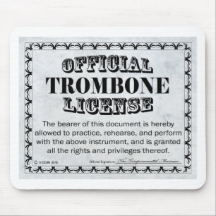 Alfombrilla De Ratón Licencia Trombone