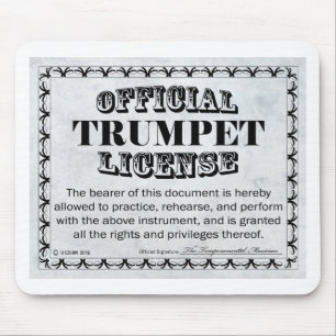 Alfombrilla De Ratón Licencia Trumpet