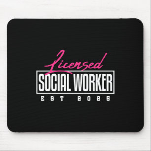 Alfombrilla De Ratón Licenciado como trabajador social Graduación Lcsw 