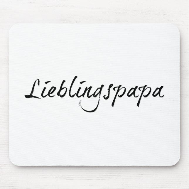Alfombrilla De Ratón Lieblingspapa - schwarzer Schriftzug 00001 (Frente)