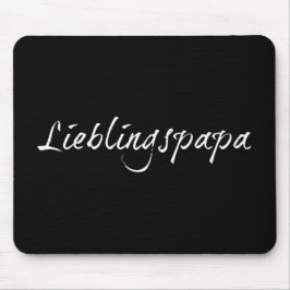 Alfombrilla De Ratón Lieblingspapa - weißer Schriftzug 00001