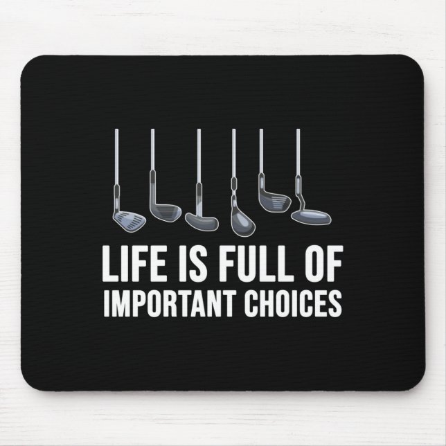 Alfombrilla De Ratón Life Is Full Of Imrtant Choices Golf Christmas  (Frente)