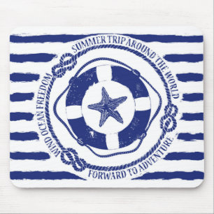 Alfombrilla De Ratón Lifebuoy y estrellas de mar