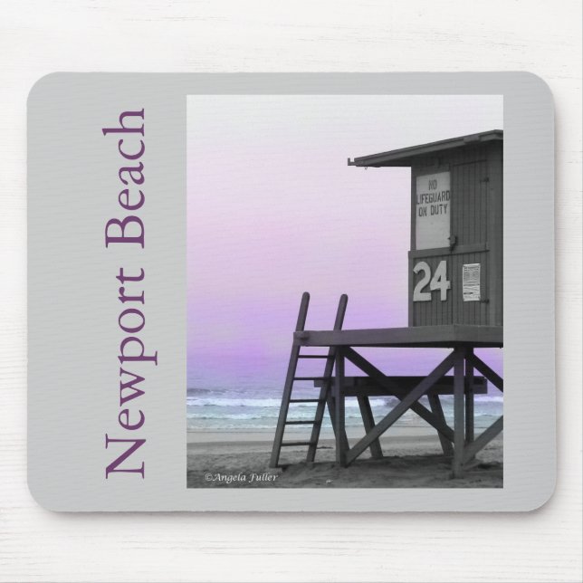 Alfombrilla De Ratón Lifeguard Tower Newport Beach Mousepad (Frente)