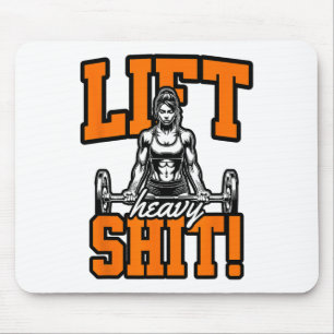 Alfombrilla De Ratón Lift Heavy Gracioso Gym Workout Tee Power Humo