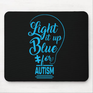 Alfombrilla De Ratón Light It Up Blue Autism Awareness Gits Autistic S