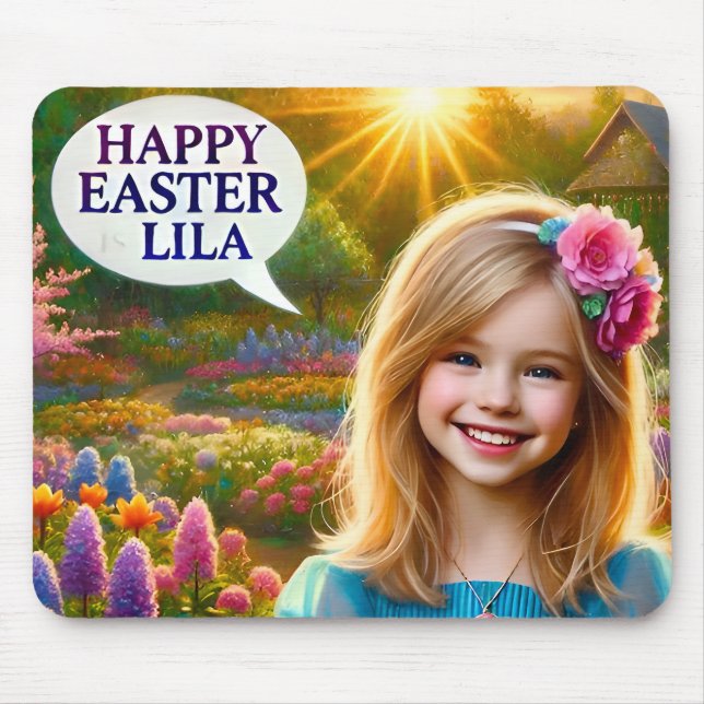ALFOMBRILLA DE RATÓN LILA ~ FELIZ ORIENTAL ~ (Frente)