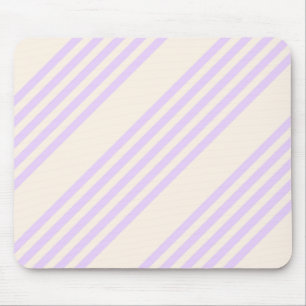 Alfombrilla De Ratón Lilac purple and beige five stripes pattern