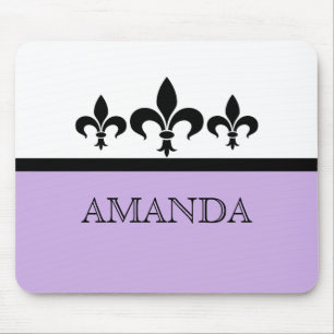 Alfombrilla De Ratón Lilac Swanky Fleur De Lis Mousepad