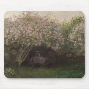 Alfombrilla De Ratón Lilas de Claude Monet el  , tiempo gris, 1872