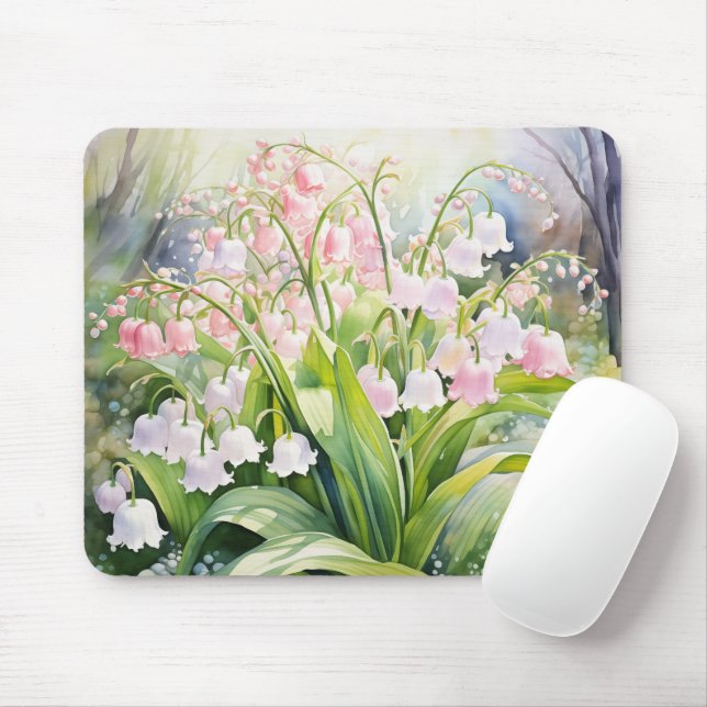 Alfombrilla De Ratón Lilies del Valle (Con ratón)