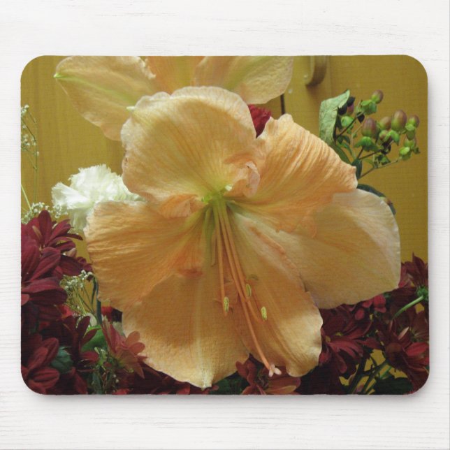 Alfombrilla De Ratón Lily rosa Bouquet Mousepad (Frente)