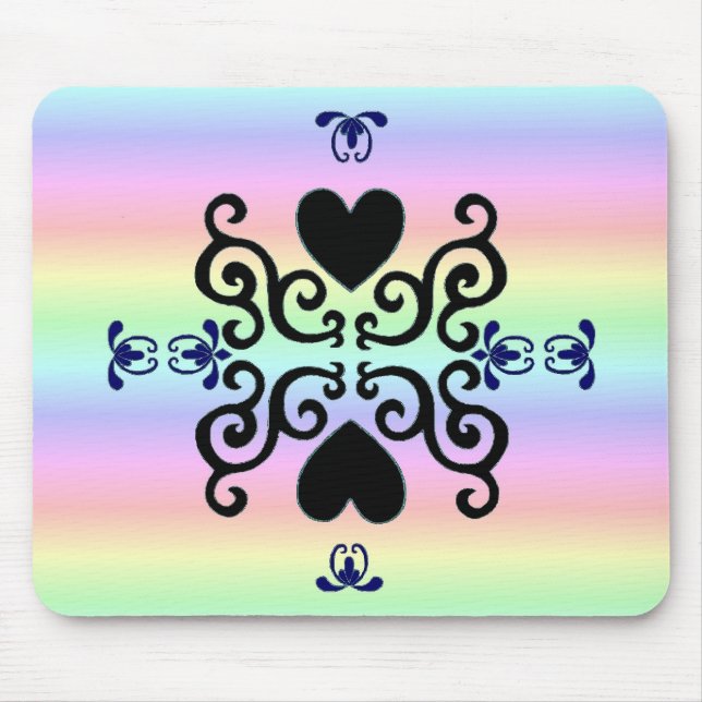 Alfombrilla De Ratón Lily y Heart-Rainbowart (Frente)