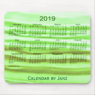 Alfombrilla De Ratón Lima agria 2019 que hiela el calendario por Janz