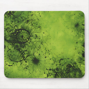 Alfombrilla De Ratón Lima Verde Grunge con Acentos Negros