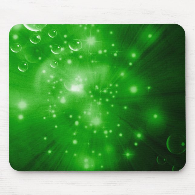 Alfombrilla De Ratón Lime Green Galaxy Burst (Frente)