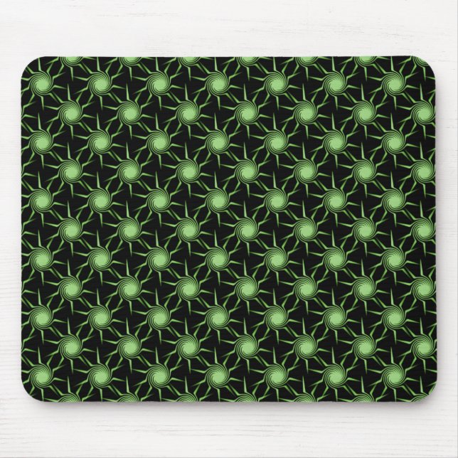 Alfombrilla De Ratón Lime Green Swirling Suns Mousepad (Frente)