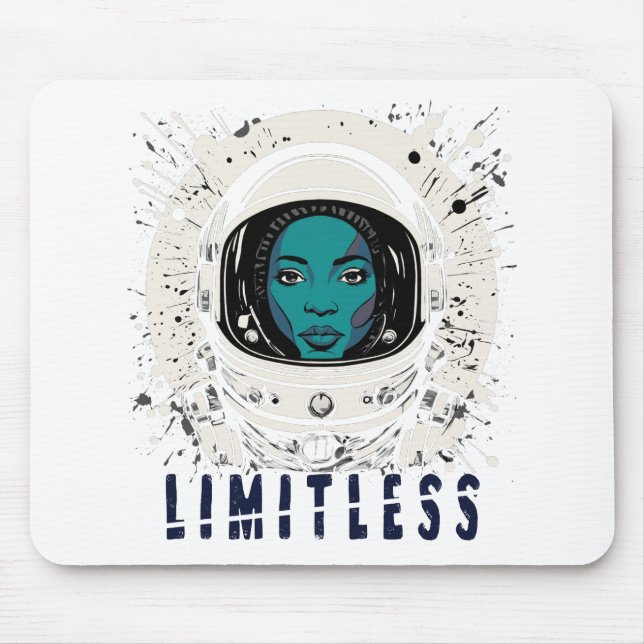 Alfombrilla De Ratón Limitless Astronaut Girl - Mousepad (Frente)