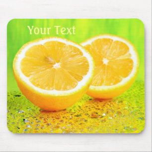 Alfombrilla De Ratón Limón en lona y goteo de agua Mousepad