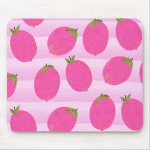 Alfombrilla De Ratón Limones Rosados Limonada Frutas de Verano Acuarela