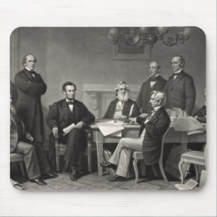Alfombrilla De Ratón Lincoln leyendo la proclamación de la emancipación