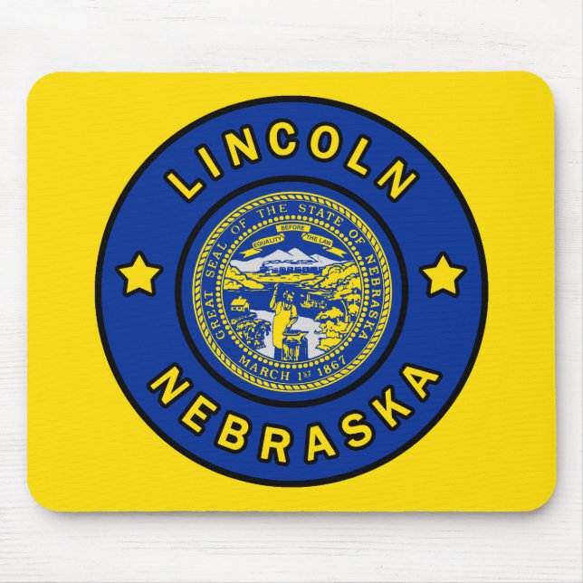 Alfombrilla De Ratón Lincoln Nebraska (Frente)