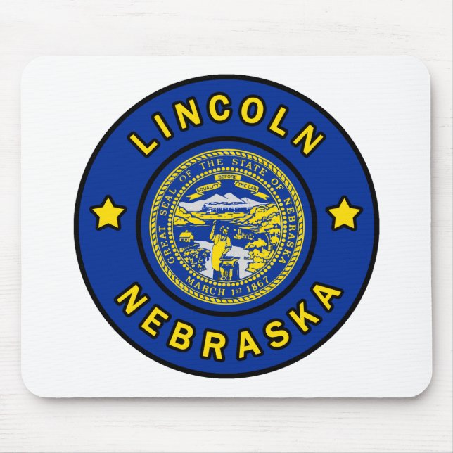 Alfombrilla De Ratón Lincoln Nebraska (Frente)