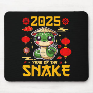 Alfombrilla De Ratón Lindo 2025 Año de la Serpiente Feliz Año Nuevo Chi