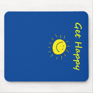 Alfombrilla De Ratón Lindo consiga Sun sonriente feliz hacen frente a