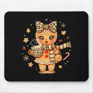 Alfombrilla De Ratón Lindo Leopardo De Pan De Jengibre Navidad Xmas Chi
