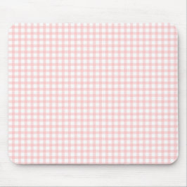 Alfombrilla De Ratón Lindo patrón de gingham a cuadros rosados retro
